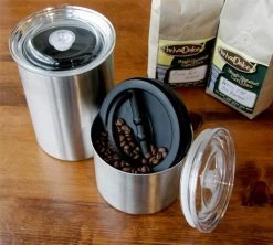 Boîte Conservatrice Inox Argent Avec Vide D'air 500g - Airscape -Café Boissons Magasin airscape5