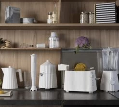 Grille-pain électrique - 2 Fentes - Noir Plissé- Alessi -Café Boissons Magasin alessi presse agrume plisseb4 1 1