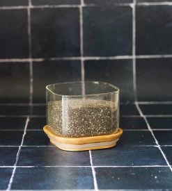 Boîte De Conservation Carrée - PEBBLY - En Verre Et Bambou - 500ml 5 Boîte De Conservation Carrée - PEBBLY - En Verre Et Bambou - 500ml -Café Boissons Magasin boite 500ml pebbly lifestyle