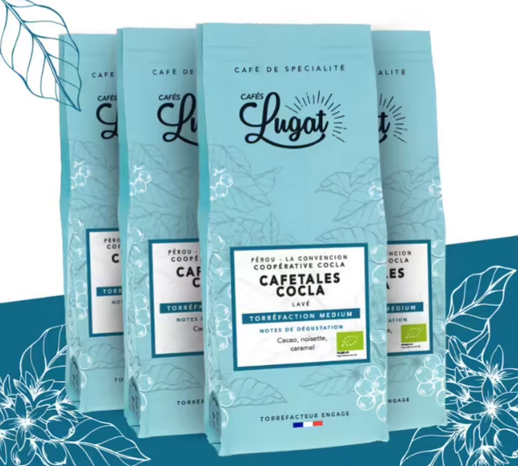 1kg Café En Grain Bio Pérou Cafetales Cocla - CAFES LUGAT 3 1kg Café En Grain Bio Pérou Cafetales Cocla - CAFES LUGAT – Image 3