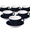 6 Tasses Cappuccino Et Sous-tasses Egg 20 Cl Denim - Loveramics