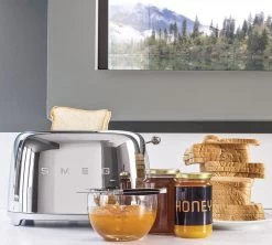 Grille-pain TSF01SSEU 2 Tranches Chromé -SMEG -Café Boissons Magasin gp chrome