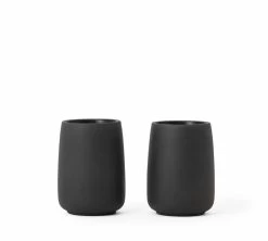 2 Tasses Double Paroi Nicola 150 Ml Noires - VIVA SCANDINAVIA