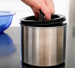 Lot 2 Boîtes Conservatrices Inox Argent Avec Vide D'air 500g Et 250g - Airscape -Café Boissons Magasin ok 13