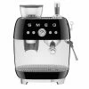 Machine Expresso SMEG EGF03BLEU Noire Années 50 Avec Moulin Intégré